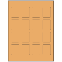 1.5" x 1.875" Pastel Orange Rectangular Sheet Labels