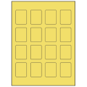 1.5" x 1.875" Pastel Yellow Rectangular Sheet Labels