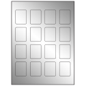 1.5" x 1.875" Silver Foil Rectangular Sheet Labels