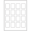 1.5" x 1.875" White Rectangular Sheet Labels