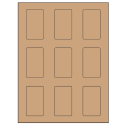 1.6562" x 2.75" Brown Kraft Rectangular Sheet Labels