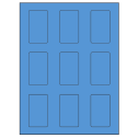1.6562" x 2.75" Fluorescent Blue Rectangular Sheet Labels