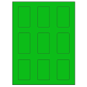 1.6562" x 2.75" Fluorescent Green Rectangular Sheet Labels
