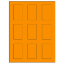 1.6562" x 2.75" Fluorescent Orange Rectangular Sheet Labels