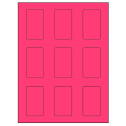1.6562" x 2.75" Fluorescent Pink Rectangular Sheet Labels