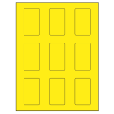 1.6562" x 2.75" Fluorescent Yellow Rectangular Sheet Labels