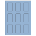 1.6562" x 2.75" Pastel Blue Rectangular Sheet Labels