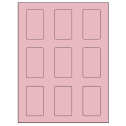 1.6562" x 2.75" Pastel Pink Rectangular Sheet Labels