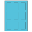 1.6562" x 2.75" Turquoise Rectangular Sheet Labels