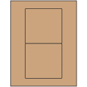 4.75" x 4.5" Brown Kraft Rectangular Sheet Labels