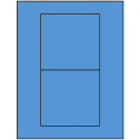 4.75" x 4.5" Fluorescent Blue Rectangular Sheet Labels
