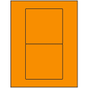 4.75" x 4.5" Fluorescent Orange Rectangular Sheet Labels