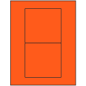 4.75" x 4.5" Fluorescent Red Rectangular Sheet Labels