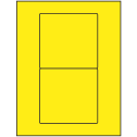 4.75" x 4.5" Fluorescent Yellow Rectangular Sheet Labels