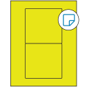 4.75" x 4.5" Fluorescent Yellow Rectangular Sheet Labels - Removable Adhesive