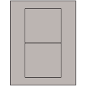 4.75" x 4.5" Gray Rectangular Sheet Labels