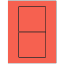 4.75" x 4.5" Red Rectangular Sheet Labels