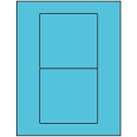 4.75" x 4.5" Turquoise Rectangular Sheet Labels