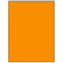 8.25" x 10.75" Fluorescent Orange Rectangular Sheet Labels