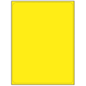 8.25" x 10.75" Fluorescent Yellow Rectangular Sheet Labels