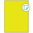 8.25" x 10.75" Fluorescent Yellow Rectangular Sheet Labels - Removable Adhesive
