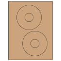 4.65" Brown Kraft Circular Sheet Labels
