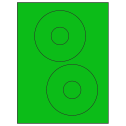 4.65" Fluorescent Green Circular Sheet Labels
