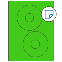 4.65" Fluorescent Green Circular Sheet Labels - Removable Adhesive
