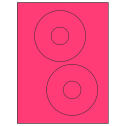 4.65" Fluorescent Pink Circular Sheet Labels