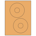 4.65" Pastel Orange Circular Sheet Labels
