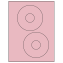 4.65" Pastel Pink Circular Sheet Labels