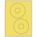 4.65" Pastel Yellow Circular Sheet Labels
