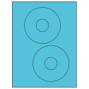 4.65" Turquoise Circular Sheet Labels