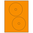 4.65" Fluorescent Orange Circular Sheet Labels