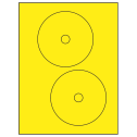 4.65" Fluorescent Yellow Circular Sheet Labels