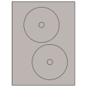 4.65" Gray Circular Sheet Labels