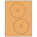 4.65" Pastel Orange Circular Sheet Labels