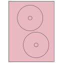 4.65" Pastel Pink Circular Sheet Labels