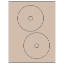 4.65" Pastel Tan Circular Sheet Labels