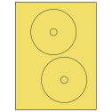 4.65" Pastel Yellow Circular Sheet Labels