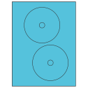 4.65" Turquoise Circular Sheet Labels