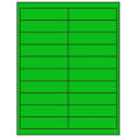 4" x 1" Fluorescent Green Rectangular Sheet Labels