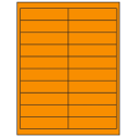 4" x 1" Fluorescent Orange Rectangular Sheet Labels