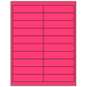4" x 1" Fluorescent Pink Rectangular Sheet Labels