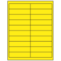 4" x 1" Fluorescent Yellow Rectangular Sheet Labels