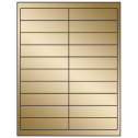 4" x 1" Gold Foil Rectangular Sheet Labels