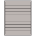 4" x 1" Gray Rectangular Sheet Labels