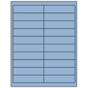 4" x 1" Pastel Blue Rectangular Sheet Labels