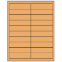4" x 1" Pastel Orange Rectangular Sheet Labels