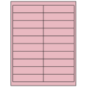 4" x 1" Pastel Pink Rectangular Sheet Labels